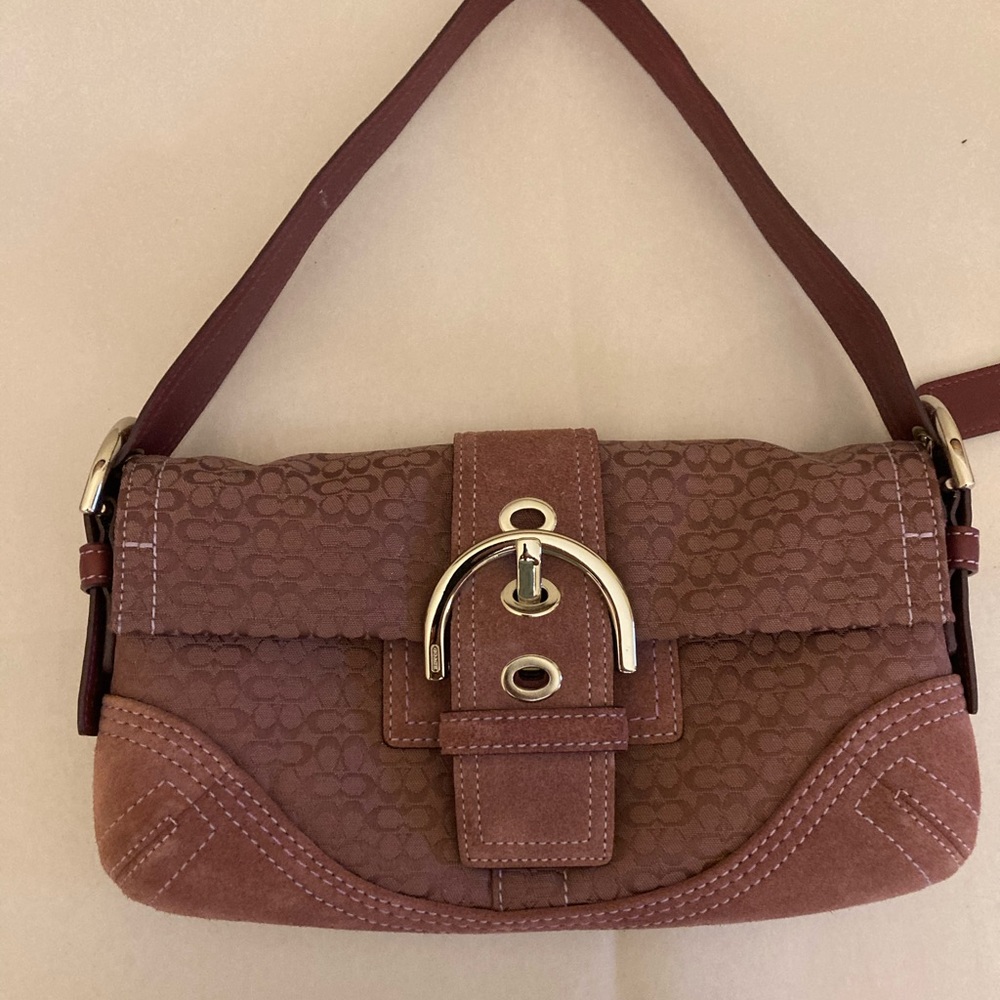 Small lavender coach handbag